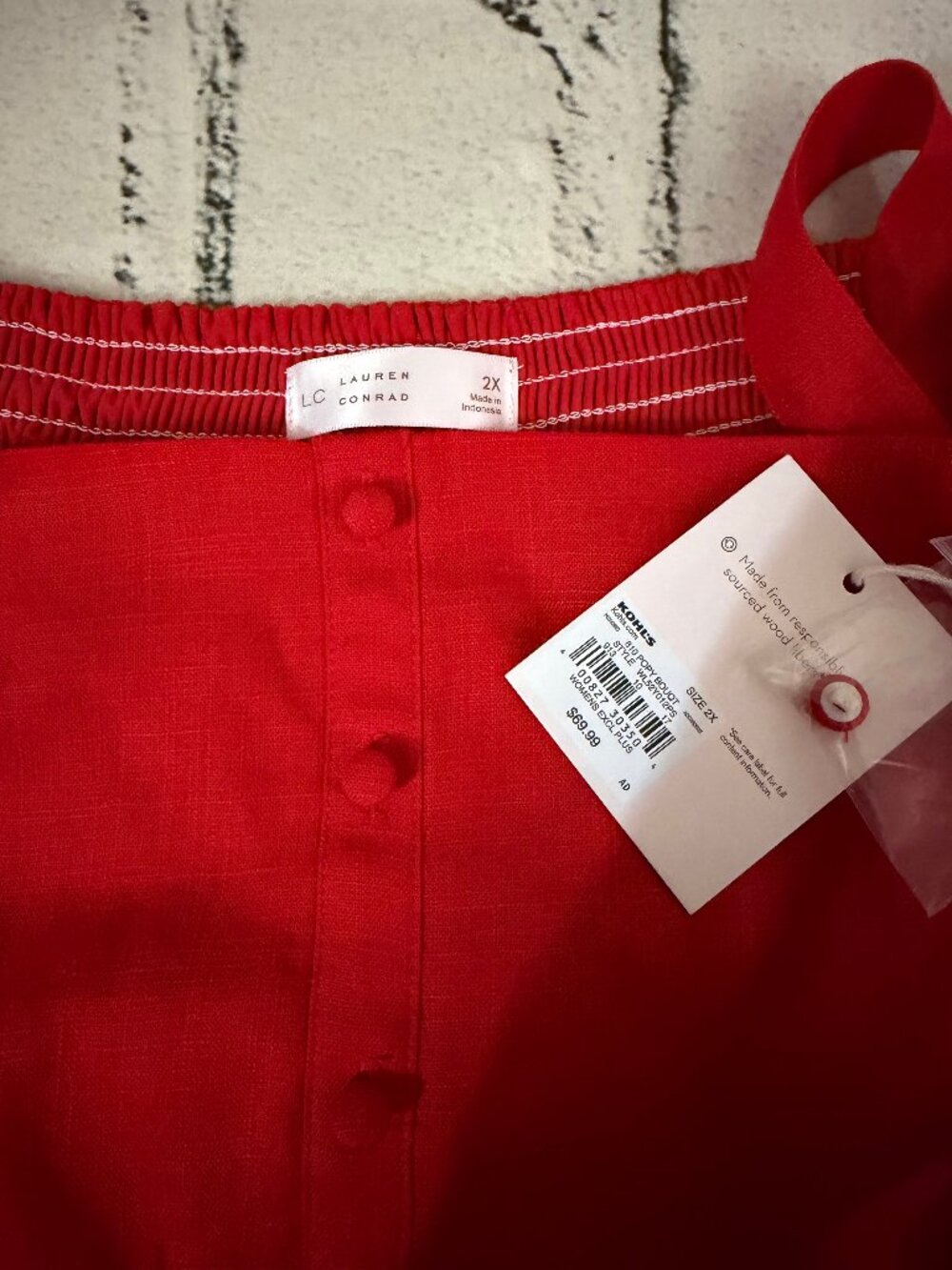 Lauren Conrad Linen Tiered Midi Sundress 2X - Picture 8 of 12